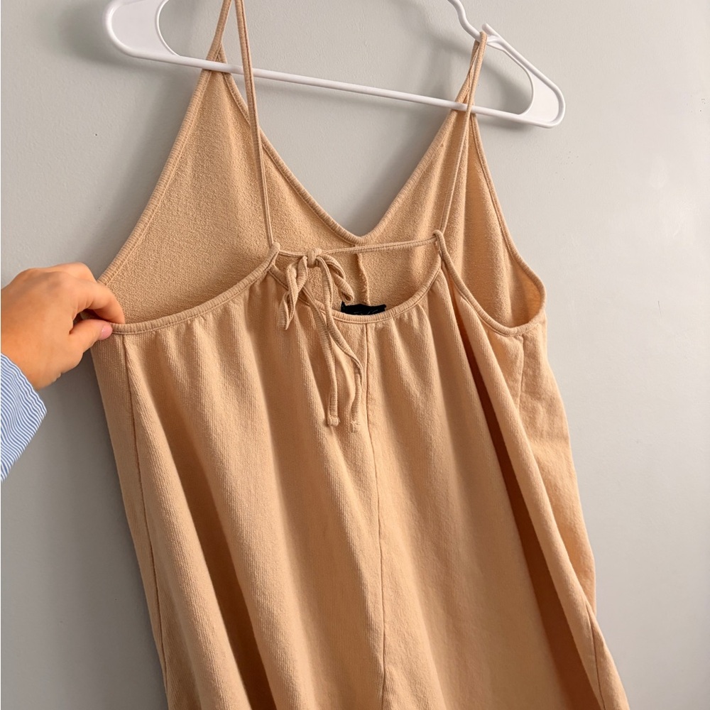 Urban Outfitters Out From Under Jumpsuit Cream Medium Wide Leg Outfit - Picture 5 of 9